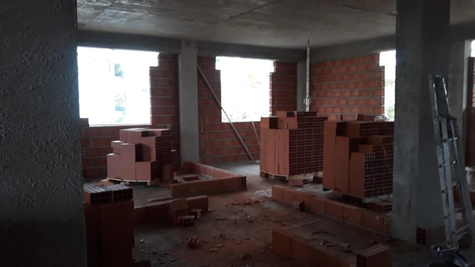 Interior em construção