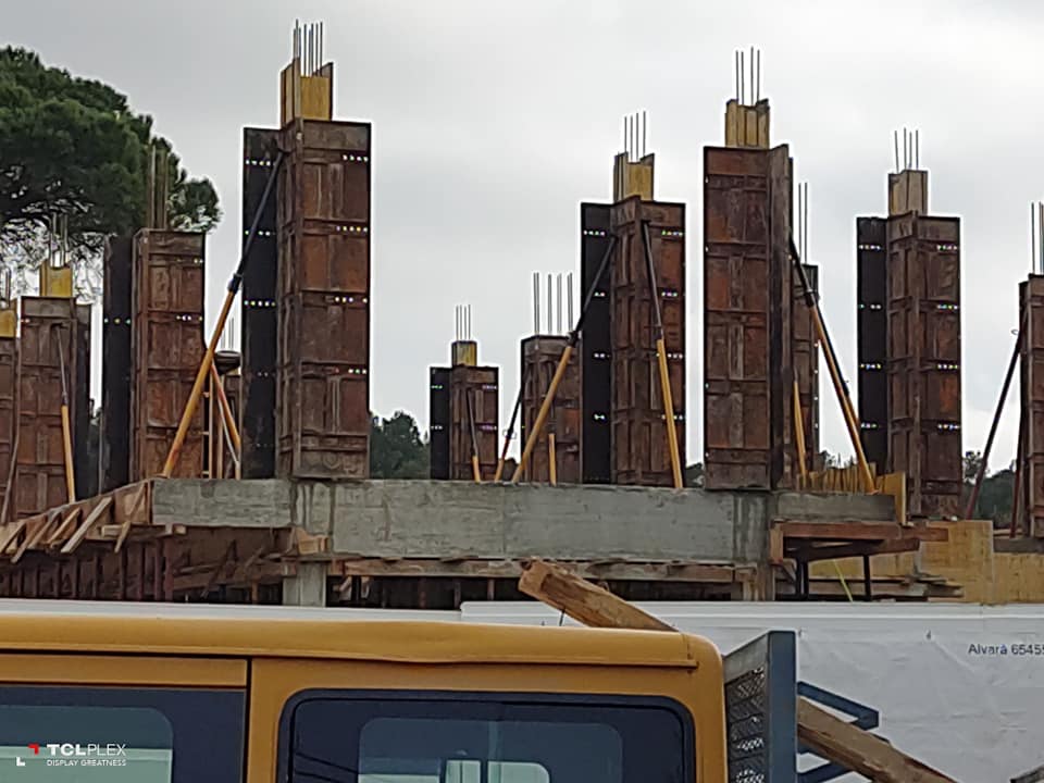 Armação de laje em estrutura elevada